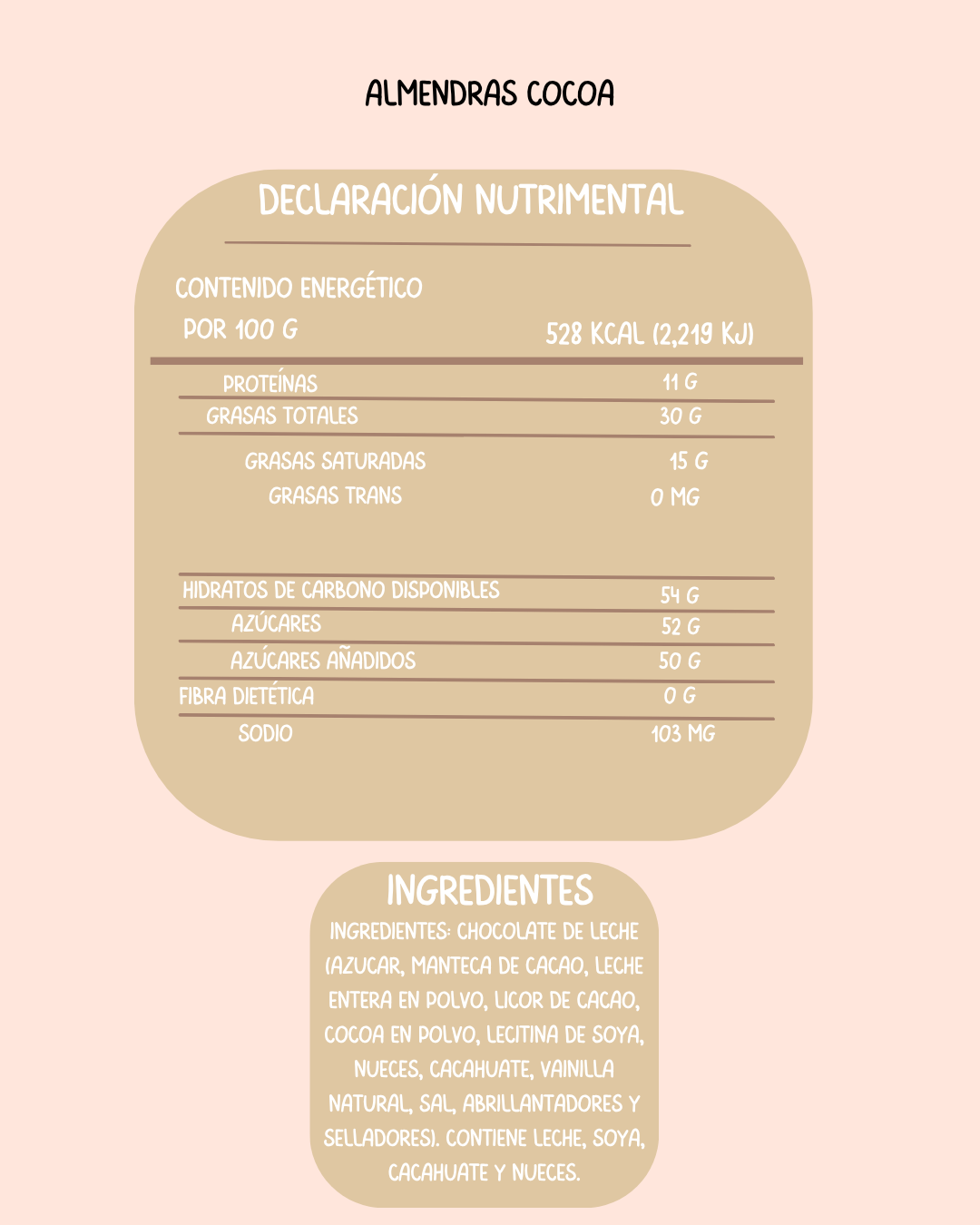 Cocoa Almonds - 250g - Imagen 4